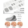 EBANKU Gel Toe Nail Stickers Cured Gel Nail Strips for Toes Gel Toenail Strips Nail Art Wraps Long-Lasting Toe Gel Nail Polish Wraps Gel Nail Art Stickers for Toes UV/LED Lamp Required (Shiny White)