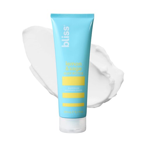 Bliss Lemon and Sage Body Butter - Maximum Moisture Cream - 6.7 Fl Oz Lotion for Dry Skin - Long-Lasting Moisturizer for Women & Men - Vegan and Cruelty-Free