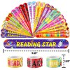 48 Love to Read 24PCS Love to Read Temporary Tattoos Sticker 24PCS Slap Bracelets Perfect for Themed Birthday Party Favors Baby Showers or Classroom Rewards Ideal Decor and Gifts for Girls and Boys