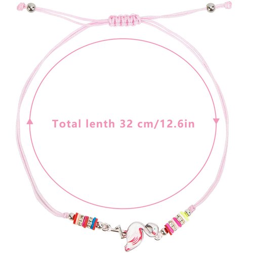 LovesTown 14 PCS Kids Bracelets for kids, Charm Bracelet Friendship Braided with Animal Woven, Birthday Holiday Gifts for Little Girls Dress Up Toddler Play Jewelry, Easter Basket Stuffers Eggs Toys