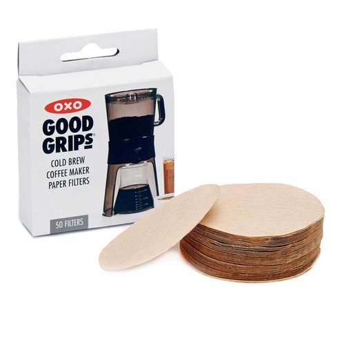 OXO Good Grips Cold Brew Coffee Maker Replacement Paper Filters, Brown, 50 Per Box (Pack of 2)