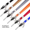 6 Pack Neck Lanyard with ID Badge Holder, Office Strap Lanyards, Stainless Metal Swivel Hook for Name Tag, Badge Holders, Keychains, Card, Black