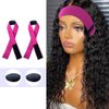 4 Pcs Elastic Wig Band for Melting Lace, Rose Red Lace Melting Band, Wig Bands for Keeping Wigs in Place, Wig Headband for Lace Front Wig, Adjustable Lace Melting Band for Baby Hair