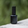 Agidea Empty Gel Nail Polish Bottles, 15ML Empty Nail Polish Bottles with Brush Black, Opaque Round Refillable Fingernail Polish Bottles UV Safe with Mixing Balls & Funnels, Pack of 6