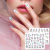 Easter Nail Art Stickers Bunny Design Nail Decals 3D Self-Adhesive Nail Stickers Easter Eggs Rabbits Chick Nail Decorations for Women Kids Girls (12 Sheets)