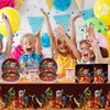 Ninja Birthday Decorations, Game Party Tableware Include Birthday Banner, Tablecloth, 20 Plates and 20 Napkins for Kids Adults Party Decorations