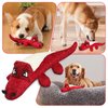 NABOKIO Pet Dog Chews Toy,Pet Dog Toys Squeaky Dog Toys Plush Linen Crocodile Toy Stuffed Animals Crocodile for Dog Training Supplies Cleaning Teeth Toy (Red)