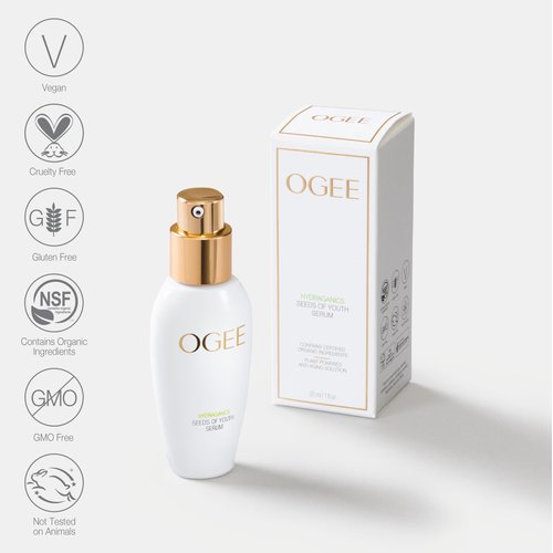 Ogee Seeds of Youth Serum - Hyaluronic Acid Serum for Face - Firming, Plumping & Hydrating Serum for Fine Lines and Wrinkles - Certified Organic & Made in USA