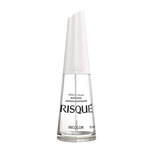 Nail Polish Risque Colorless | Antiallergic Esmalte de Unhas | Fast Dry, Hypoallergenic, Long-Lasting, Extra Sparkle, Made in Brazil | Incolor, 0.3 oz, 8ml