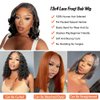 Jolanly Wavy Bob Wig Human Hair 13x4 Lace Front Wigs Human Hair Pre Plucked Glueless Wigs Human Hair 12 Inch Short Bob Wigs Brazilian Body Loose Wave Wear and Go Human Hair Wig