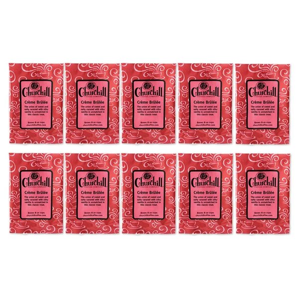 Churchill Coffee Creme Brulee 10 Portioned Packs -1.5 oz each - Ground - Flavored Coffee