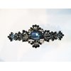 Small blue crystal hair barrette clip bridal clip bridal barrette gothic hair