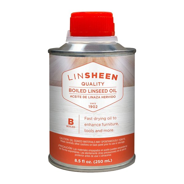 LinSheen Boiled Linseed Oil – Fast Drying Flaxseed Wood Treatment to Rejuvenate, Restore and Condition Outdoor and Indoor Wood Furniture, Floors and Sports Equipment, 250 ML