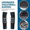Minatee Volleyball Arm Sleeves Passing Hitting Forearm Sleeves with Protection Pads and Thumb Hole Padded Volleyball Sleeves (1 Pair, 12 Inch)
