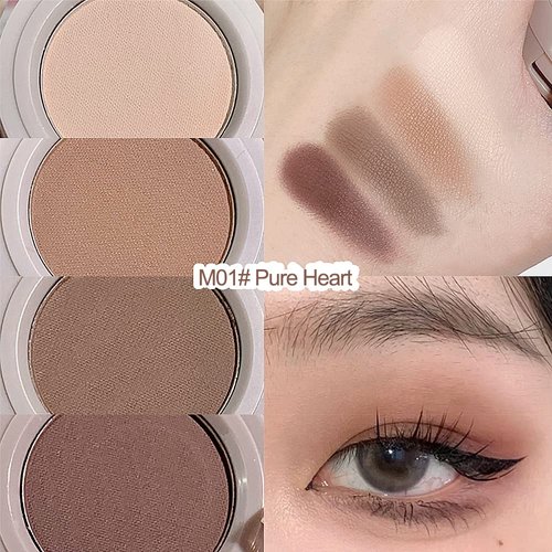 Erinde 4 Colors Eyeshadow Palette, Matte Shimmer Quartet, High Pigmented, Long Lasting, Ultra-Blendable, Rich Colors with Velvety Texture Eye Makeup Palette with Mirror, Great for Travel M02#