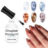 Creaglam Blooming Gel Nail Polish: Marble Natural Stone Clear Blossom Gel Polish for Women at Home Art Design - 15ml Nail Gel Spreading Effect - UV LED DIY Nail Salons Color Flower Watercolor Magic