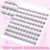 Lash Clusters Wispy Individual Lash Extensions Natural Cluster Lashes 9-11MM 96pcs DIY Eyelash Extension C Curl Eyelash Clusters by Ruairie
