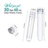 HNYYZL Bestsupplier 30 Pack Science Party Test Tubes 40 ml 25x140mm,Clear Plastic Test Tubes Gumball Candy Tubes, Bath Salt Vials Christmas Birthday Gifts