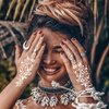 16 Sheets Henna Tattoo Stencils Kit Reusable for Women Girls and Kids, 130+ PCS Tattoo Templates,Temporary Indian Arabian Glitter Airbrush Tattoo Stencils for Face Body Paint DIY