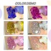 MAEPEOR Face Body Glitter Gel 14 Colors Mermaid Sequins Body Glitter Gel Chunky Holographic Glitter Liquid Body Makeup for Face Body Hair Nails (50ml, F03 Pink)