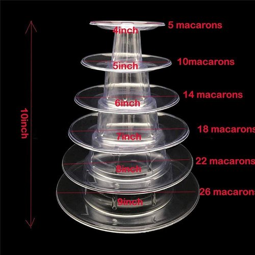 6 Tiers Round Macaron Tower Stand Cake Display Rack Cupcake Stand Desserts Display for Wedding Birthday Decor