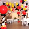 Red Black Yellow Balloons, Cartoon Balloons Black Yellow Confetti Party Balloons Decoration Easy Use Suitable for Themed Party Baby Shower Kids Birthday Holiday Parties
