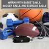 Ball Pump for Sports Balls - 5 Needles - Basketball Pump, Soccer Ball Pump - Air Pump for Balls, Volleyball, Football Accessories Equipment - Hand Pump for Inflatables - Never Lose Pin with Holder