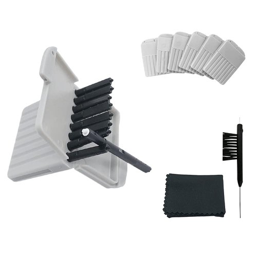 Hearing aid Wax Guards Filters Cerumen Stop Wax Traps for Phonak, Unitron, Widex Hearing aids Cleaner with Cleaning Brush kit Tools and Carry case – 6Packs/48 Filters