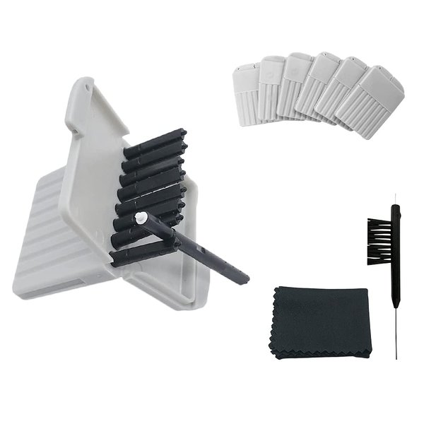 Hearing aid Wax Guards Filters Cerumen Stop Wax Traps for Phonak, Unitron, Widex Hearing aids Cleaner with Cleaning Brush kit Tools and Carry case – 6Packs/48 Filters