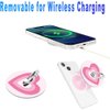 BITOBE Magnetic Phone Ring Holder for MagSafe Magnetic Kickstand & Removable Phone Grip iPhone 14/13/12(pro, pro max, Plus, Mini) 360°Adjustable Holder Stand Love Heart Design-Pink