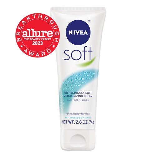 NIVEA Soft Cream, Refreshingly Soft Moisturizing Cream, Body Cream, Face Cream, and Hand Cream, 3 Pack of 2.6 Oz Tubes