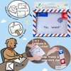 Woof² Hong Kong Airmail Soft Plush Nose-Work Squeaky Dog Toy - Durable & Cute 2-in-1 Envelope & Letter for Interactive Play, Extendable Cloth to Hide Food for Puzzle Fun, Small Medium Dogs