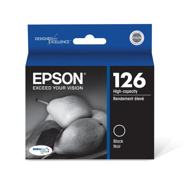 Epson 126 DURABrite Ultra Ink Black Cartridge for WF-3520, WF-3530, WF-3540, WF-520, WF-545, WF-630, WF-633, WF-635, WF-645, WF-7010, WF-7510, WF-7520, WF-840, WF-845 and Other Select Models
