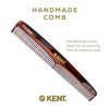 Kent 3T 6.5 Inch Double Tooth Hair Dressing Comb, Fine and Wide Tooth Dresser Comb For Hair, Beard and Mustache, Coarse and Fine Hair Styling Grooming Comb for Men, Women and Kids. Made in England