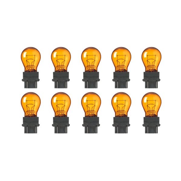 CEC Industries #4157NALL (Amber) Long Life Bulbs, 12.8/14 V, 28.54/8.26 W, W2.5x16q Base, S-8 shape (Box of 10)