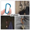 STURME 2" Aluminum D Ring Carabiners Clip D Shape Spring Loaded Gate Small Keychain Carabiner Clip Set Outdoor Camping Mini Lock Snap Hooks Spring Link Key Chain Durable Improved 24 PCS, Black