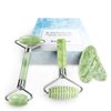 kimkoo Jade Roller and Gua Sha for Face-3 in 1 Kit with Facial Massager Tool,100% Real Natural Jade Stone Anti Aging,Face Beauty Set for Eye Anti-Wrinkle