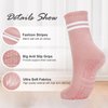 Pilates Socks with Grips for Women Yoga Socks Barre Socks Non Slip Socks Grippy Dance Socks Hospital Socks withe Grippers 3 Pairs-Black White Pink One Size