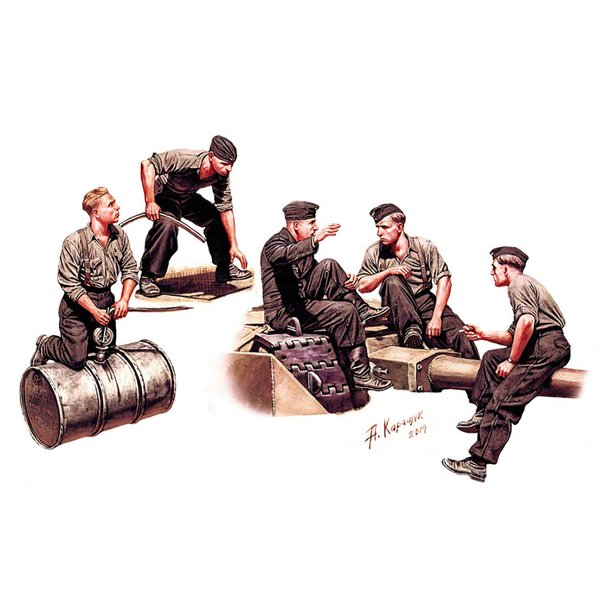 Master Box Models German Tankmen WWII Era - 5 Figures Set (1/35 Scale)