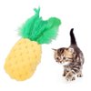 1Pc Yellow Pineapple Shape Cat Chew Toy - Cat Catnip Molar Toys Teeth Cleaning Toy Pet Bite Resistant Pet Supplies,Fun Toy for Cat Exercise Interactive Toys Cat Plush Playing Toy for Cat Kitten Pet