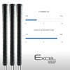 Winn Excel Wrap Standard Soft Black Golf Grip | Extremely Cushioned & Ultra Comfortable, Ultra-Tacky Feel & Shock Absorption, 65% More Shock Absorbing Than Rubber, Hailed by Arthritic & Hand Fatigue Sufferers, Good for Dry Weather Play