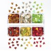 Maple Leaf Nail Art Glitters Fall Nail Sequins 3D Holographic Fall Nail Art Flakes 6 Grids Autumn Nail Glitter Sequins Laser Maple Leaves Nail Flakes for Women DIY Thanksgiving Nails Decoration Makeup