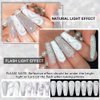 SUPWEE Silver Reflective Gel Polish Liner Gel Glitter Diamond Gel Liner Nail Art for Nails Sparkle Disco Drawing Gel Liner Polish Nail Painting for DIY Nail Art Design Manicure Soak Off Lamp Gel