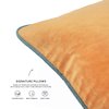 MONDAY MOOSE Decorative Throw Pillow Covers Cushion Cases, Set of 4 Soft Velvet Modern Double-Sided Designs, Mix and Match for Home Decor, Pillow Inserts Not Included (18x18 inch, Orange/Teal)
