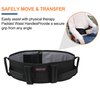 MDSTOP Transfer Belt with Padding Handles, Medical Nursing Safety Gait Patient Assist, for Bariatric/Pediatric/Elderly/Handicap/Occupational & Physical Therapy (L, Black)