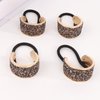 YISSION 4Pcs Sparkly Rhinestone Hair Ties Ponytail Holder Elastics Scrunchies Fancy Crystal Hair Ties for Thin Thick Hair Rhinestone Hair Accessories for Women Girls (Black Rhinestone)