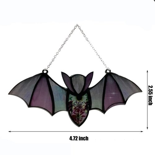 Goth Car Accessories for Women, Bat Car Hanging Accessories, Cute Rear View Mirror Decor, Black Bat Car Ornaments Charm for Women, Car Interior Decorations for Girls and Women(Bat 1)