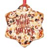Vegan Truffle Pizza Christmas Ornaments Funny Food Christmas Tree Ornaments Ceramic Round Pizza Personalized Christmas Ornaments 2022 Keepsake Christmas Decor, 3 inch