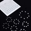 AHQiZFX 495 Pcs Face Gems Lip Stud, Fake Nose Stud Eyebrow Stud, Rhinestone Sticker 3D Non Piercing Nose Stud Stick on Silver Belly Button Sticker for Face Eye Makeup Nail Body Crafts