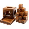 BSIRI Soma Puzzle Cube Wooden Toy Brain Teaser Desk Board Games Adults Master Block Christmas Mind Magic Kids Benders Wood Hand Cube Family Teens Boy Classic